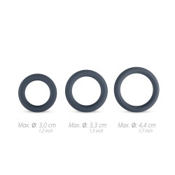 Boners Set de 3 cockrings Boners Silicone 9mm